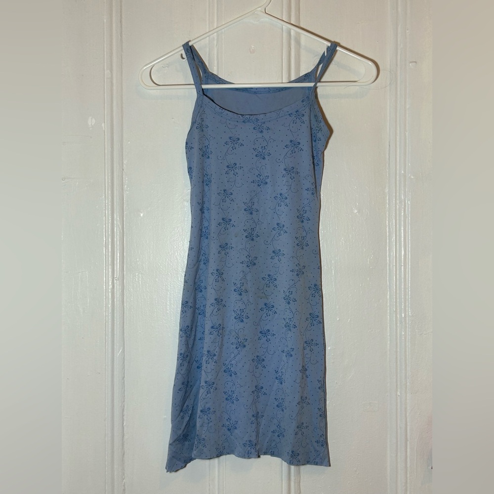 Blue Floral Mini Dress